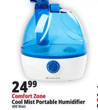 Ocean State Job Lot Comfort zone cool mist portable humidifier offer
