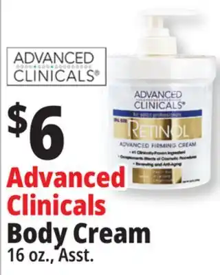 Ocean State Job Lot Advanced clinicals body cream offer