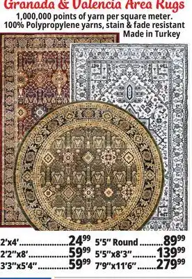 Ocean State Job Lot Granada & valencia area rugs offer