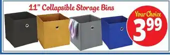 Ocean State Job Lot 11 collapsible storage bins offer