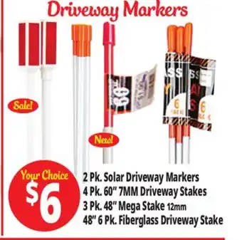 Ocean State Job Lot Driveway markers offer
