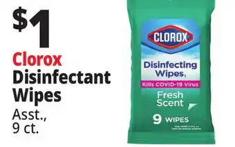 Ocean State Job Lot Clorox disinfectant wipes offer