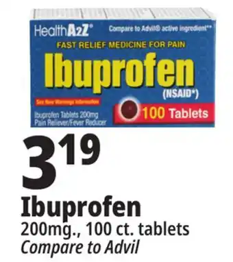 Ocean State Job Lot Ibuprofen 200 mg tablets, 100 count offer
