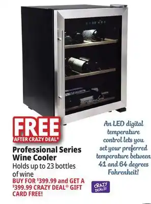 Ocean State Job Lot Professional series 23-bottle wine cooler offer