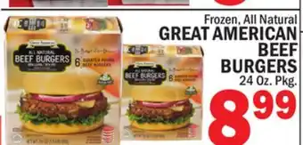 C Town Great american beef burgers offer