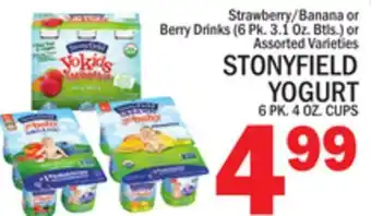 C Town Stonyfield yogurt 6 pk. 4 oz. cups offer
