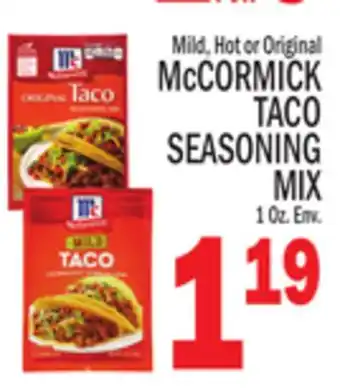 C Town Mccormick taco seasoning mix offer