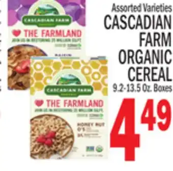 C Town Cascadian farm organic cereal offer