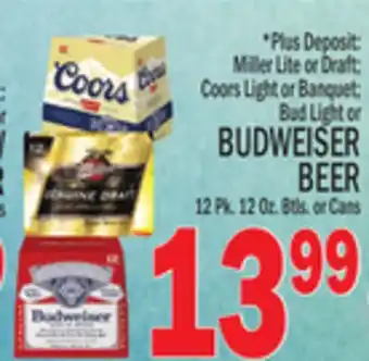 C Town Budweiser beer offer