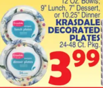 Bravo Supermarkets Krasdale decorated plates offer