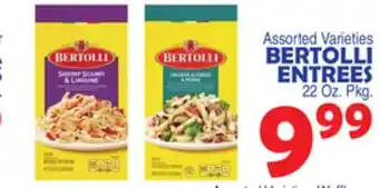 Bravo Supermarkets Bertolli entrees offer