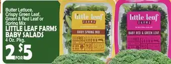 Bravo Supermarkets Little leaf farms baby salads offer