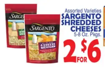 Bravo Supermarkets Sargento shredded cheeses offer