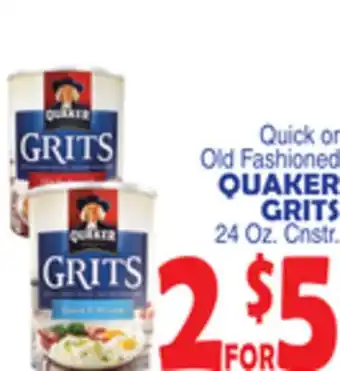 Bravo Supermarkets Quaker grits offer