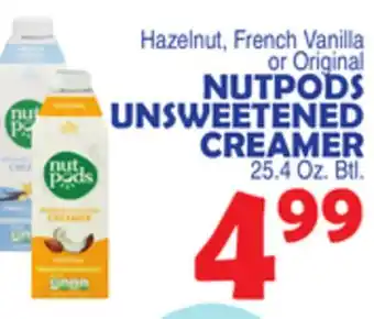 Bravo Supermarkets Nutpods unsweetened creamer offer