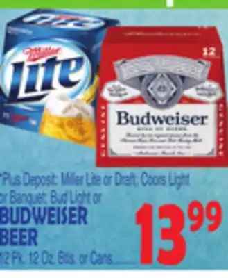 Bravo Supermarkets Budweiser beer offer