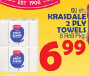 Bravo Supermarkets Krasdale 2 ply towels offer