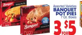 Bravo Supermarkets Banquet pot pies offer