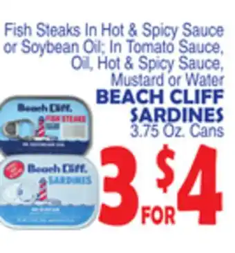 Bravo Supermarkets Beach cliff sardines offer