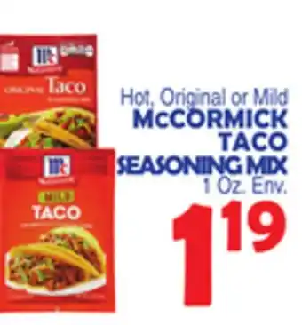 Bravo Supermarkets Cormick taco seasoning mix offer