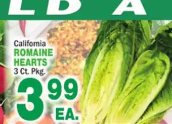 Bravo Supermarkets Romaine hearts offer