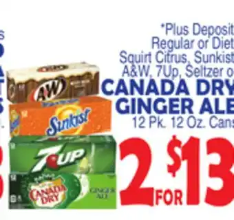 Bravo Supermarkets Canada dry ginger ale offer