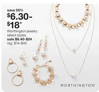 JC Penney Worthington jewelry offer