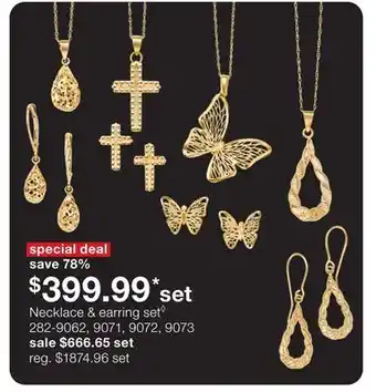 JC Penney Necklace & earring set◊ offer