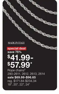JC Penney Rope chains§ offer