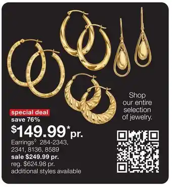JC Penney Earrings◊ offer