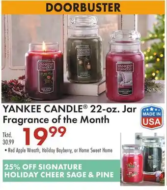 Boscov's Yankee candle 22-oz. jar offer