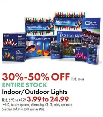 Boscov's Entire indoor/outdoor lights offer