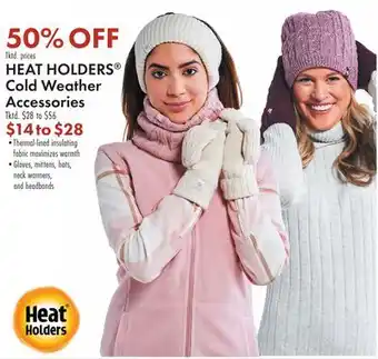 Boscov's Heat holders cold weather accessories offer