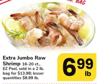 ACME Extra jumbo raw shrimp offer