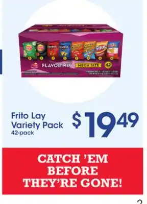 Price Rite Frito lay variety pack offer