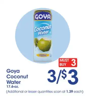 Price Rite Goya coconut water offer
