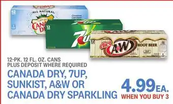 Kings Food Markets Canada dry, 7up, sunkist, a & w or canada dry sparkling offer