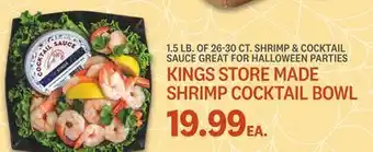 Kings Food Markets Kings store made shrimp cocktail bowl offer