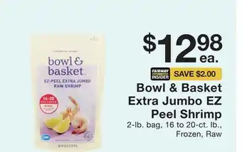 Fairway Store Market Bowl & basket extra jumbo ez peel shrimp offer