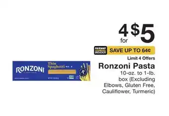 Fairway Store Market Ronzoni pasta offer
