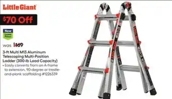Lowe's 3-ft multi m13 aluminum telescoping multi-position ladder offer