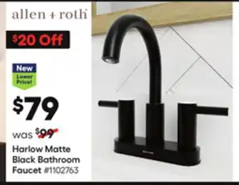Lowe's Harlow matte black bathroom faucet offer