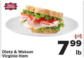 Weis Markets Dietz & watson virginia ham offer