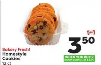Weis Markets Homestyle cookies offer