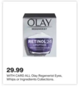 CVS All olay regenerist eyes, whips or ingredients collections offer