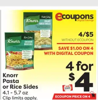 Weis Markets Knorr pasta or rice sides offer