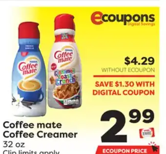 Weis Markets Coffee mate coffee creamer offer