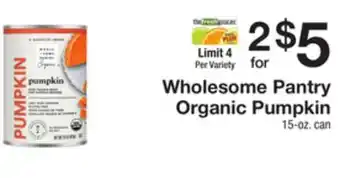 The Fresh Grocer Organic pumpkin offer
