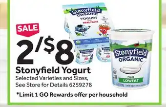 Stop&Shop Stonyfield yogurt offer