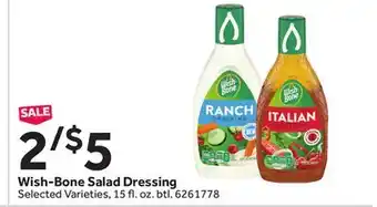 Stop&Shop Wish-bone salad dressing offer